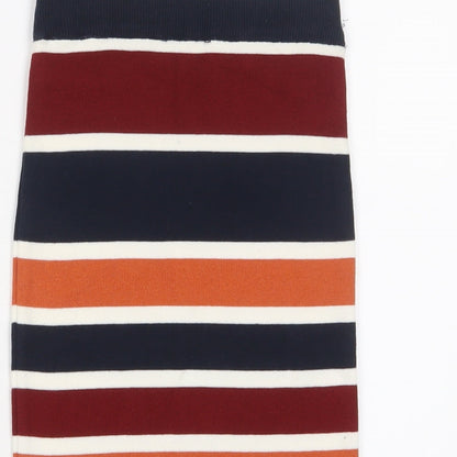 New Look Womens Multicoloured Striped Acrylic A-Line Skirt Size 6