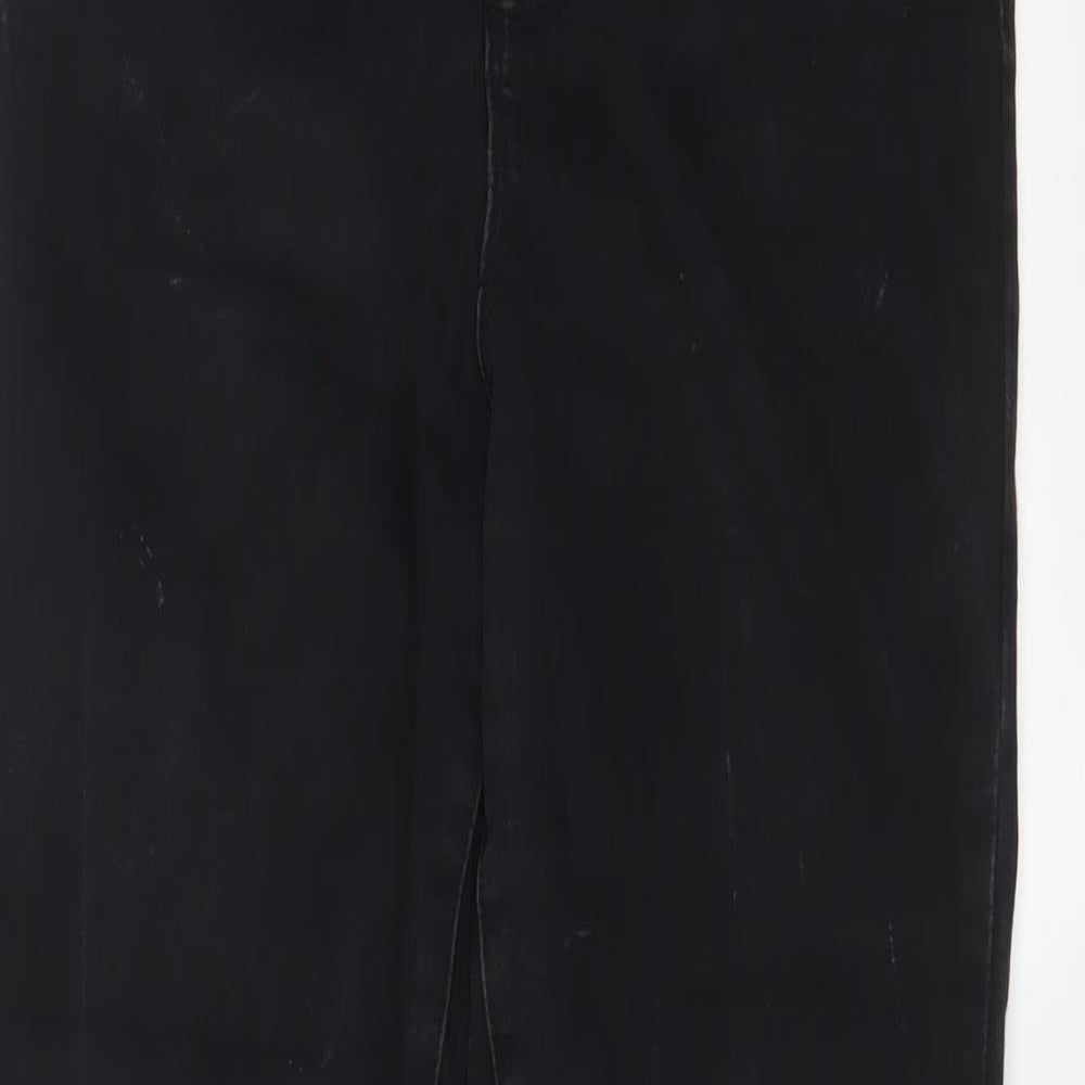 Denim & Co. Womens Black Cotton Skinny Jeans Size 14 L29 in Regular Zip