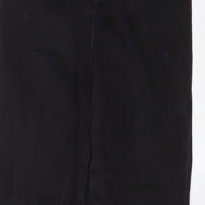 Denim & Co. Womens Black Cotton Skinny Jeans Size 14 L29 in Regular Zip