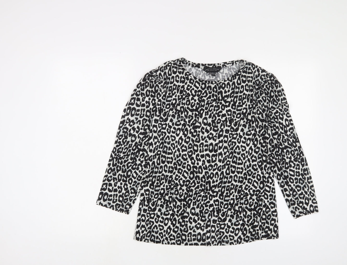 Womens UK Size 12 Dorothy Perkins Black Basic T-Shirt