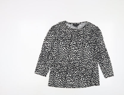 Womens UK Size 12 Dorothy Perkins Black Basic T-Shirt