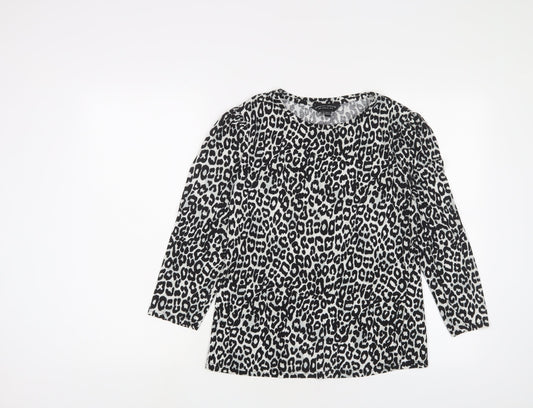Womens UK Size 12 Dorothy Perkins Black Basic T-Shirt