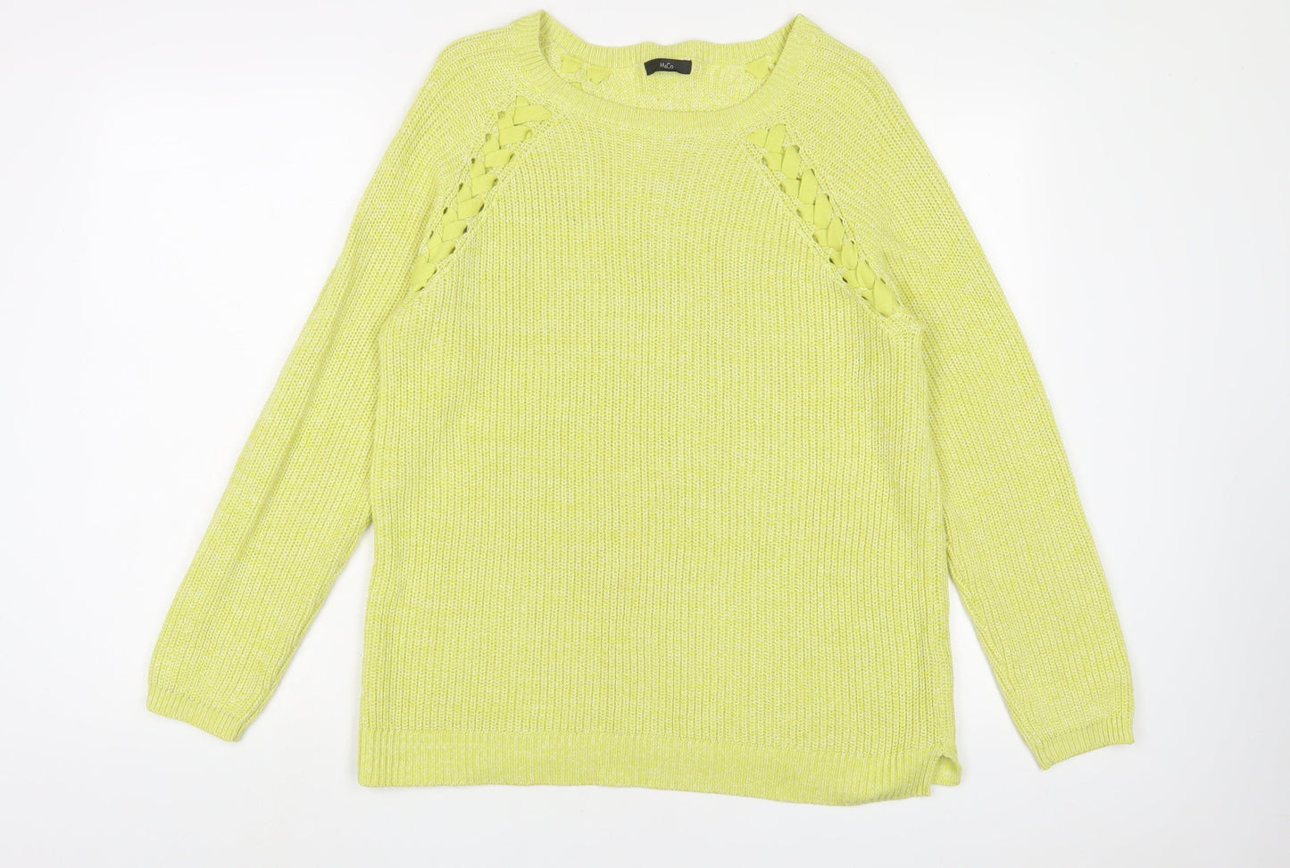 Womens UK Size 14 M&Co Green Pullover Jumper