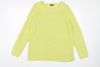 Womens UK Size 14 M&Co Green Pullover Jumper