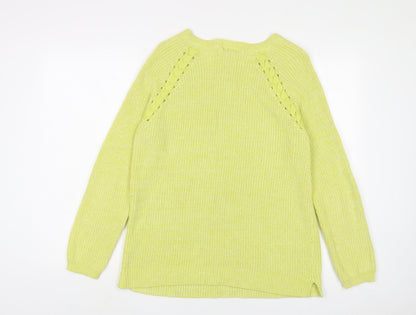 Womens UK Size 14 M&Co Green Pullover Jumper