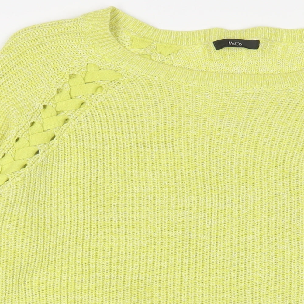 Womens UK Size 14 M&Co Green Pullover Jumper
