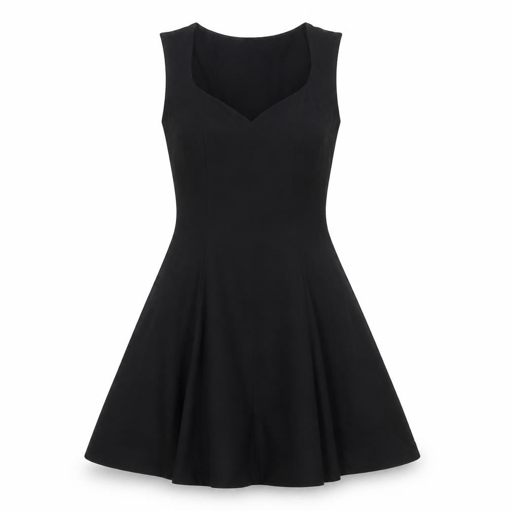 New Look Womens Black Cotton A-Line Size 8 V-Neck Pullover