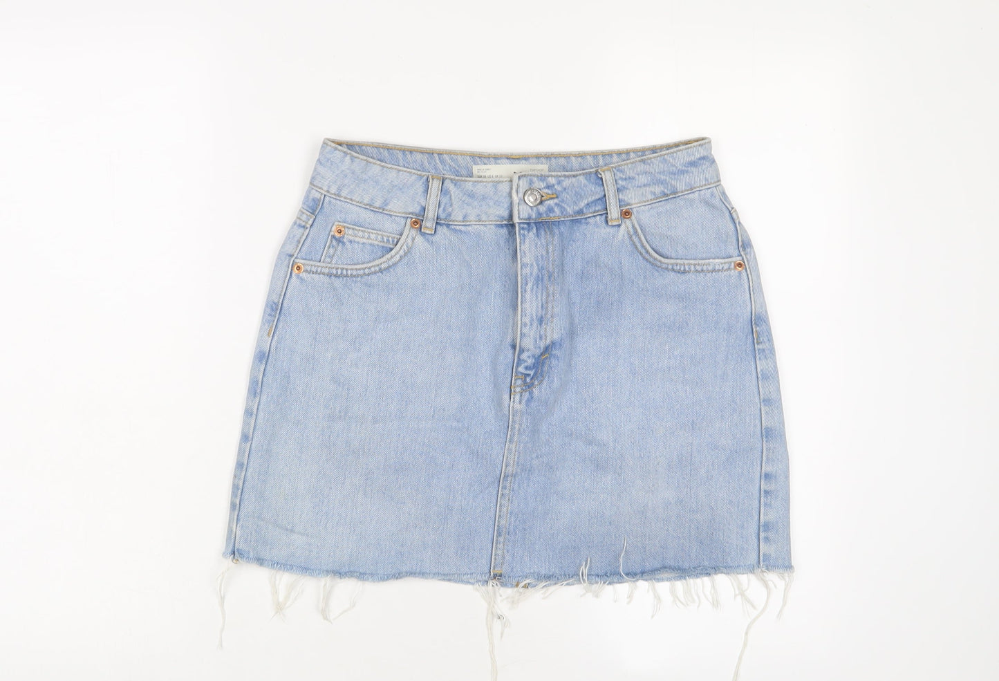 Womens UK Size 10 Topshop A-Line Denim Skirt