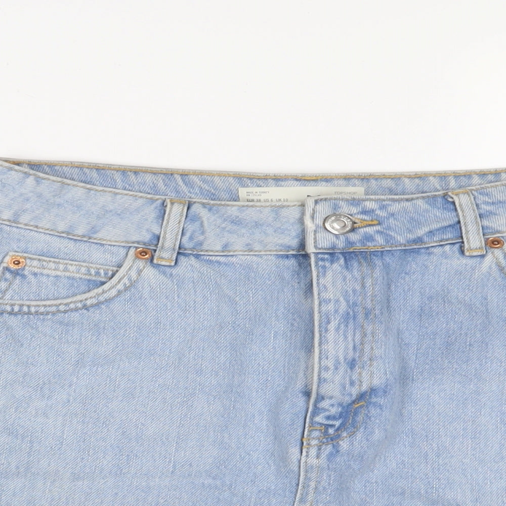 Womens UK Size 10 Topshop A-Line Denim Skirt