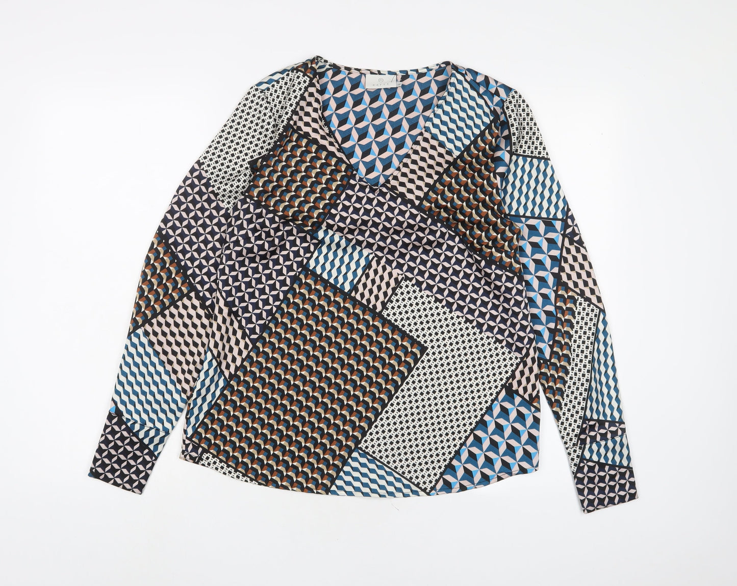 Womens UK Size 6 Kaffe Multicoloured Basic Blouse