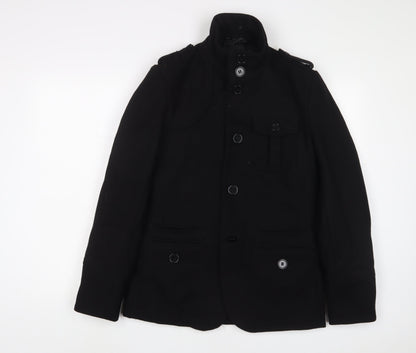 Mens UK Size S H&M Black Military Jacket