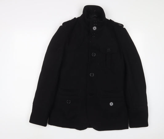 Mens UK Size S H&M Black Military Jacket