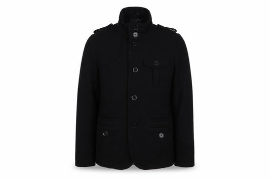 Mens UK Size S H&M Black Military Jacket