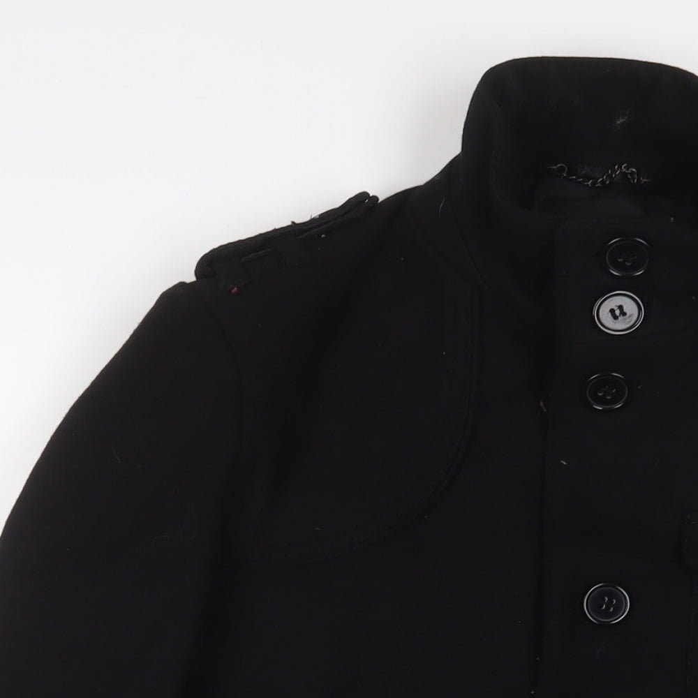 Mens UK Size S H&M Black Military Jacket