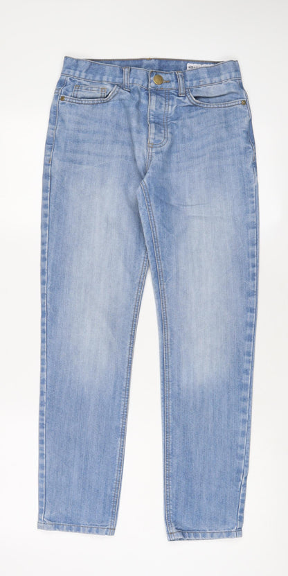 Denim & Co. Mens Blue Cotton Straight Jeans Size 28 in L30 in Slim Zip
