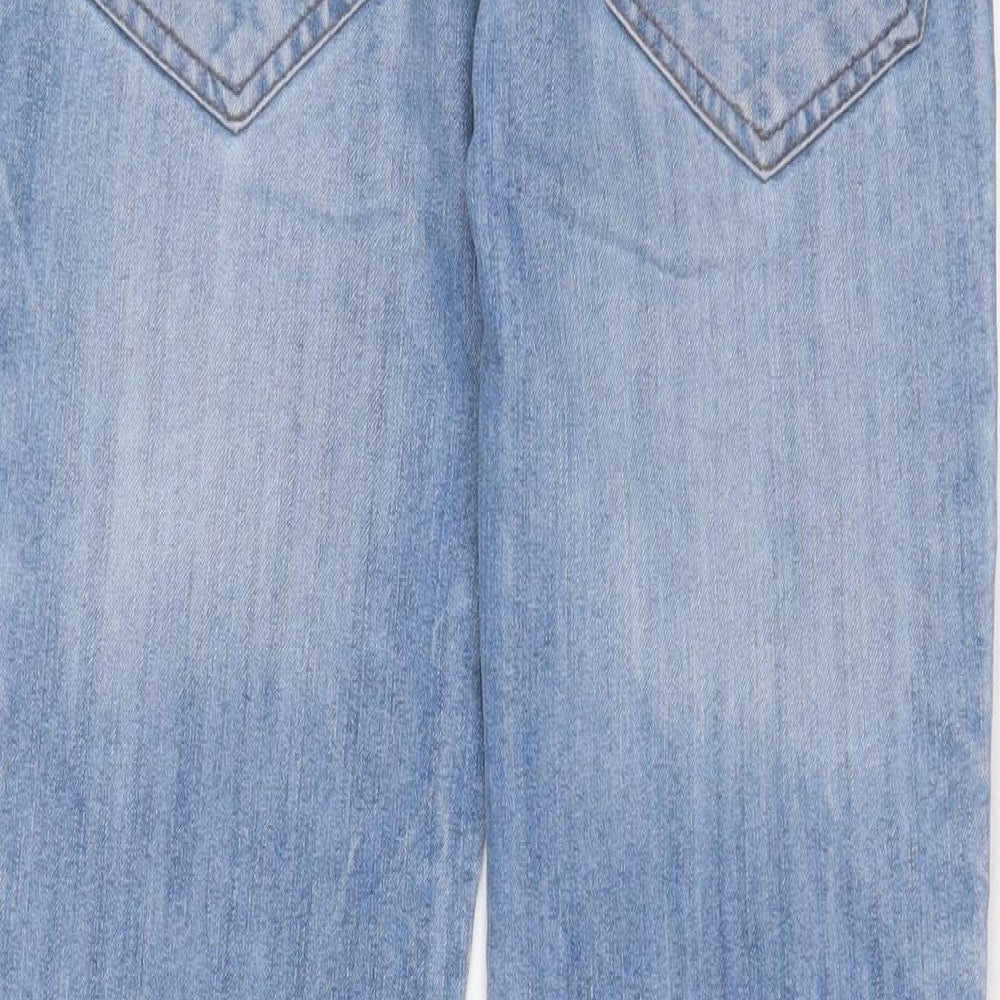 Denim & Co. Mens Blue Cotton Straight Jeans Size 28 in L30 in Slim Zip