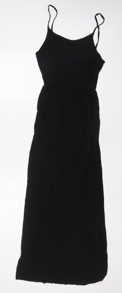 H&M Womens Black Viscose A-Line Size S Scoop Neck Pullover