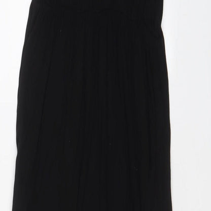 H&M Womens Black Viscose A-Line Size S Scoop Neck Pullover
