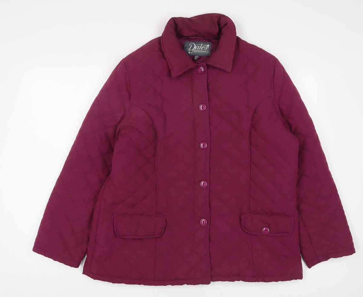 Dales Womens Purple Jacket Size 18 Button