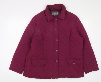 Dales Womens Purple Jacket Size 18 Button
