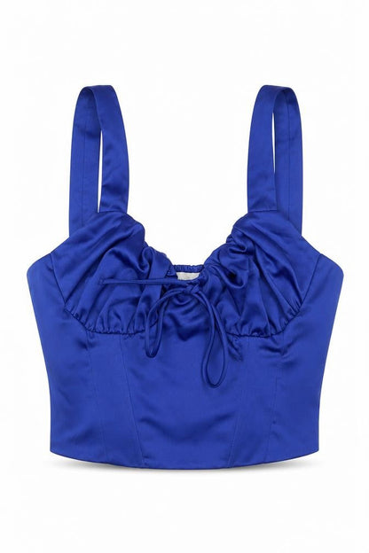 Bershka Womens Blue Polyester Camisole Tank Size S V-Neck