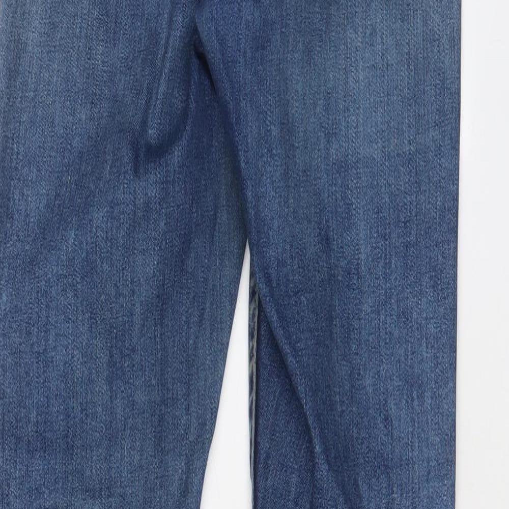 Topshop Womens Blue Cotton Skinny Jeans Size 28 in L30 in Regular Zip