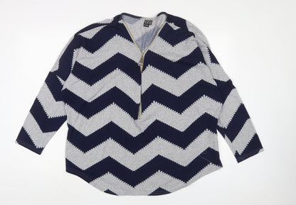 Womens UK Size 16 Izabel London Grey Pullover Jumper