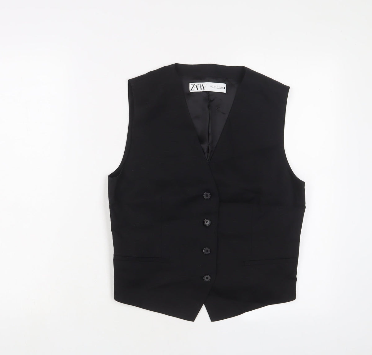 Mens UK Size S Zara Regular Black Suit Jacket