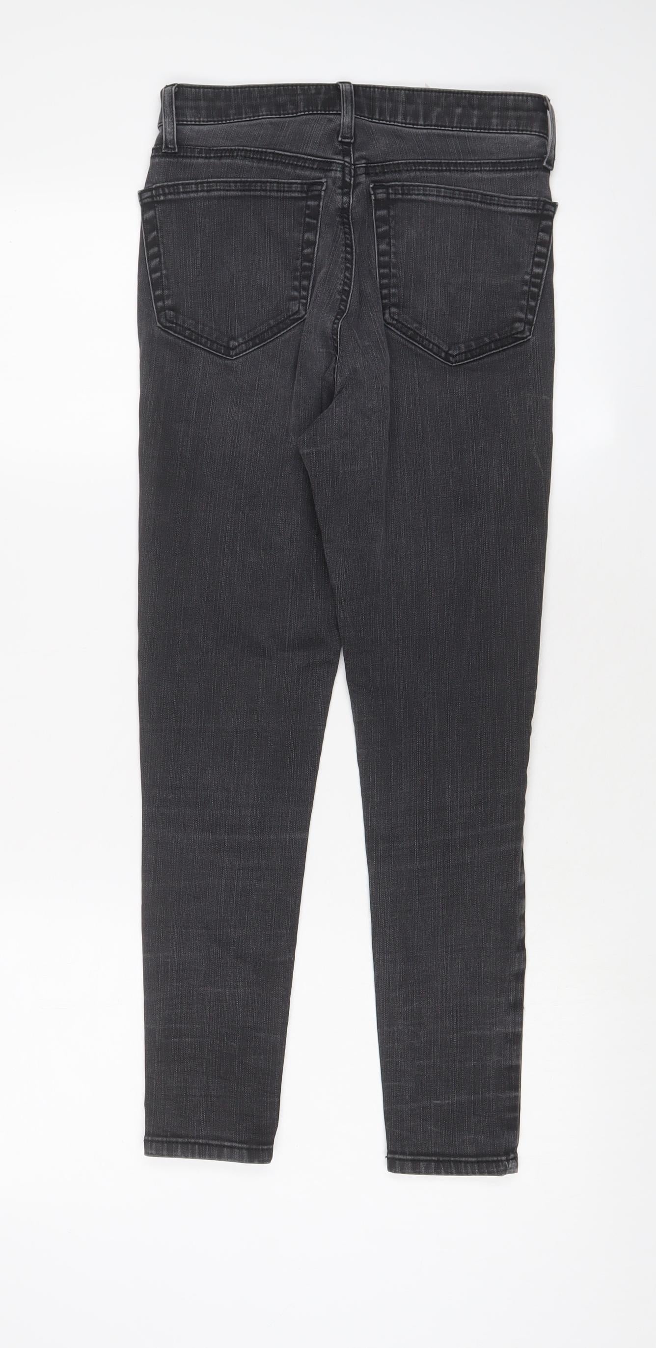 Tophop Womens Grey Cotton Skinny Jeans Size 28 in L30 in Regular Zip