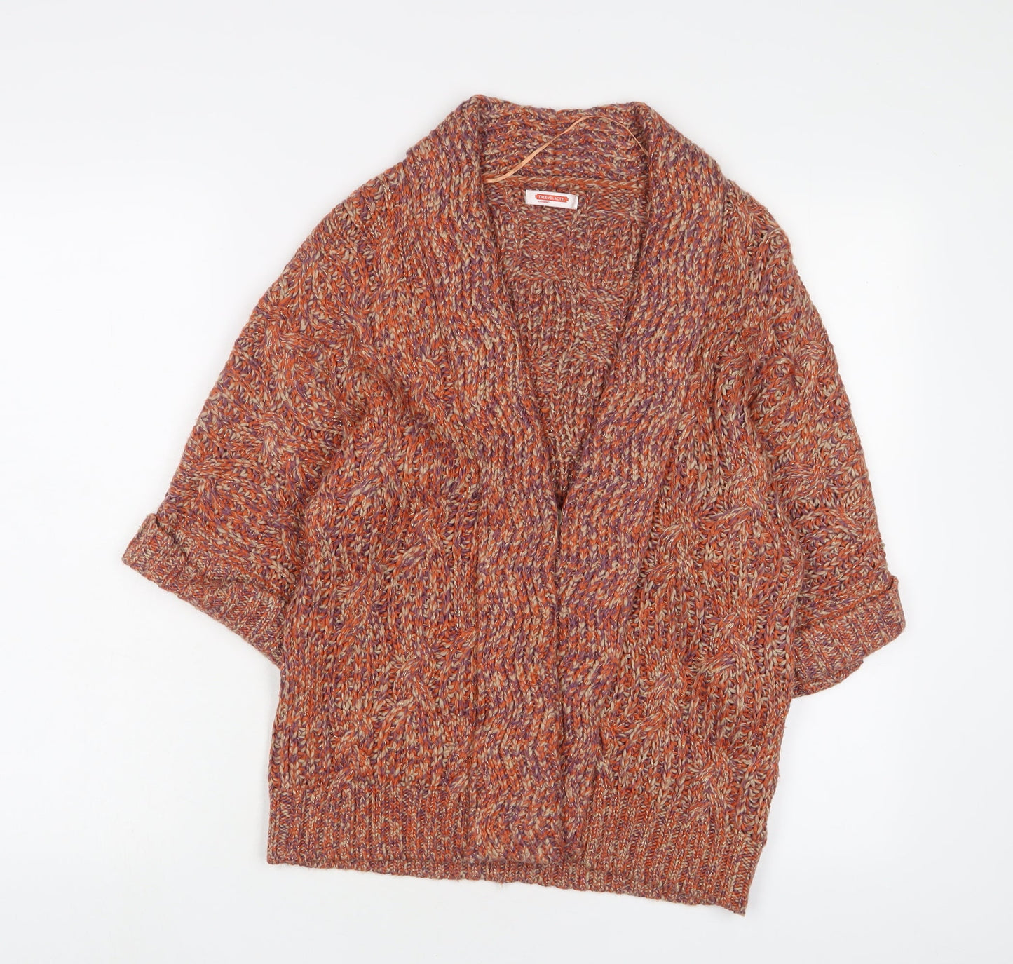 Womens UK Size S Damart Orange Cardigan Jumper