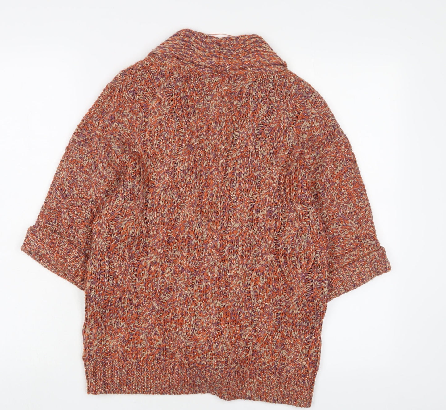 Womens UK Size S Damart Orange Cardigan Jumper