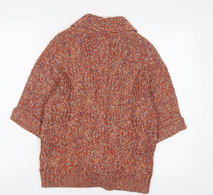 Womens UK Size S Damart Orange Cardigan Jumper