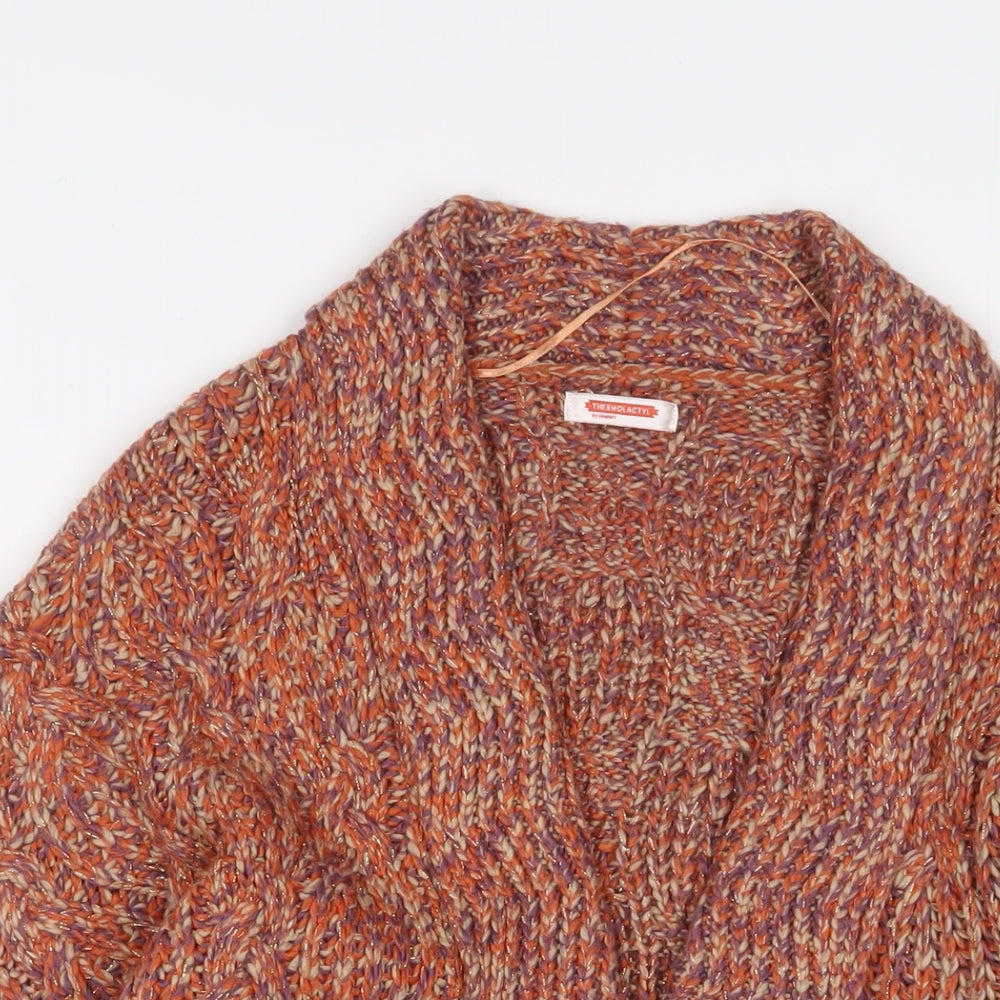 Womens UK Size S Damart Orange Cardigan Jumper