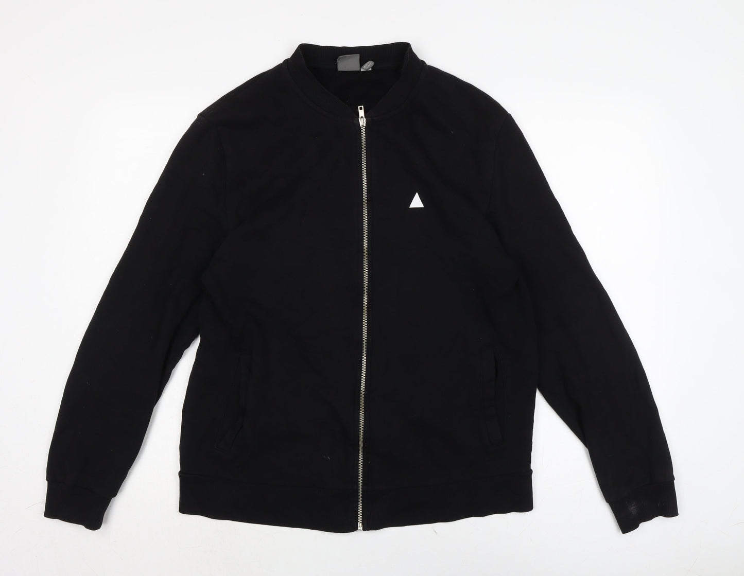 Mens UK Size M ASOS Black Full Zip Sweatshirt