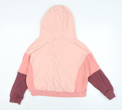 NEXT Girls Pink Cotton Pullover Hoodie Size 11 Years