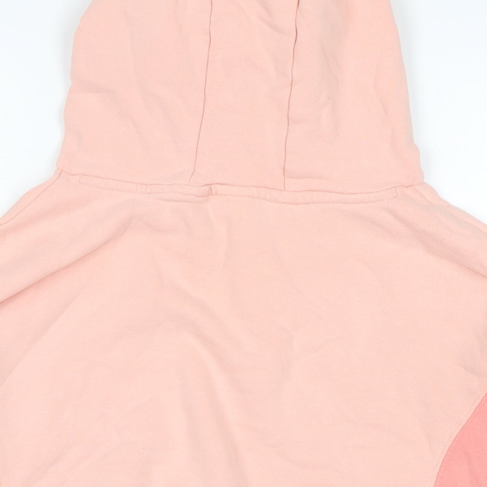 NEXT Girls Pink Cotton Pullover Hoodie Size 11 Years