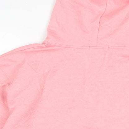 PRETTYLITTLETHING Womens Pink Cotton Pullover Hoodie Size S