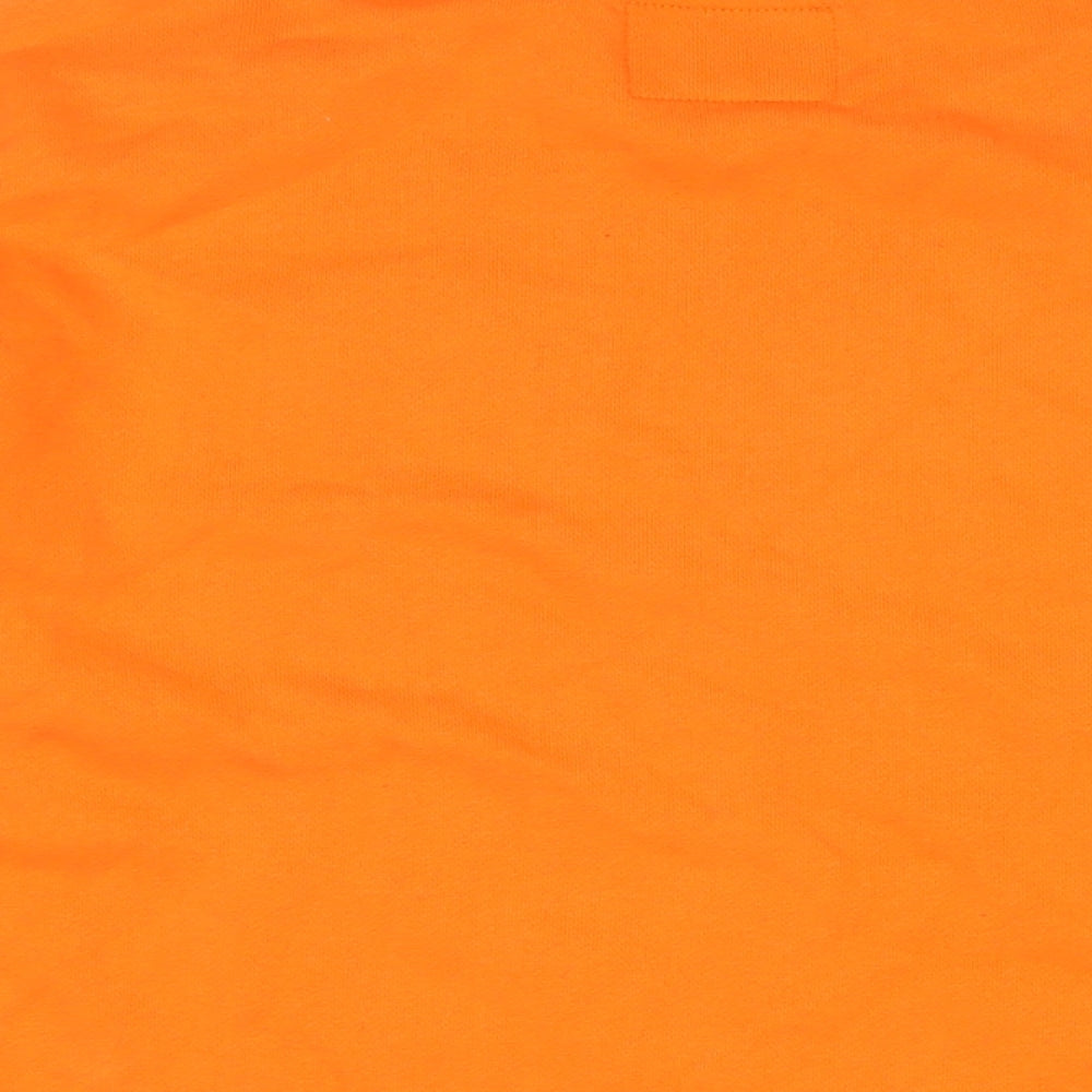 MDIV Womens Orange Cotton Pullover Sweatshirt Size M