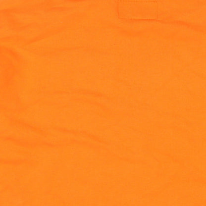 MDIV Womens Orange Cotton Pullover Sweatshirt Size M