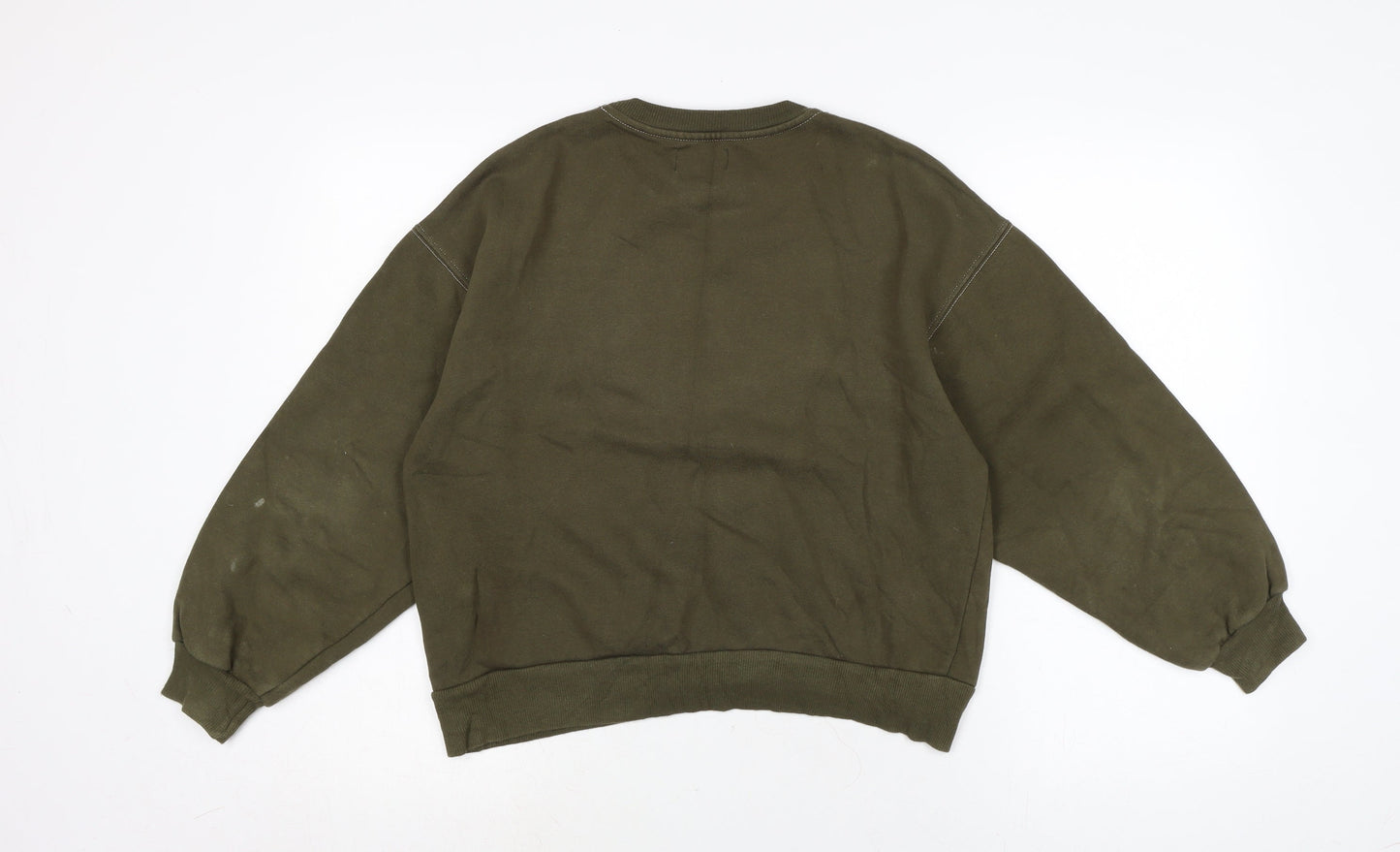 Womens UK Size XS Pull&Bear Green Pullover Sweatshirt