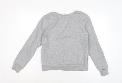Back view of Red Herring women’s grey cotton pullover sweatshirt, size UK 8