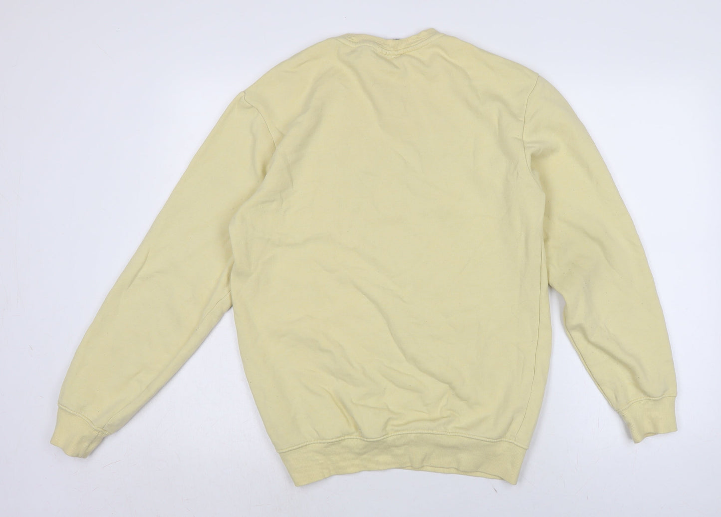 H&M Womens Yellow Cotton Pullover Sweatshirt Size XS