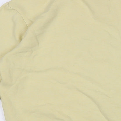 H&M Womens Yellow Cotton Pullover Sweatshirt Size XS