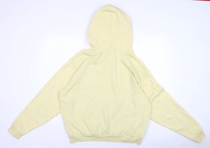 Weekday Mens Yellow Cotton Pullover Hoodie Size M