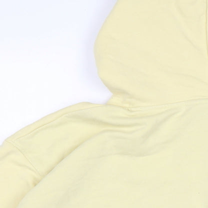 Weekday Mens Yellow Cotton Pullover Hoodie Size M