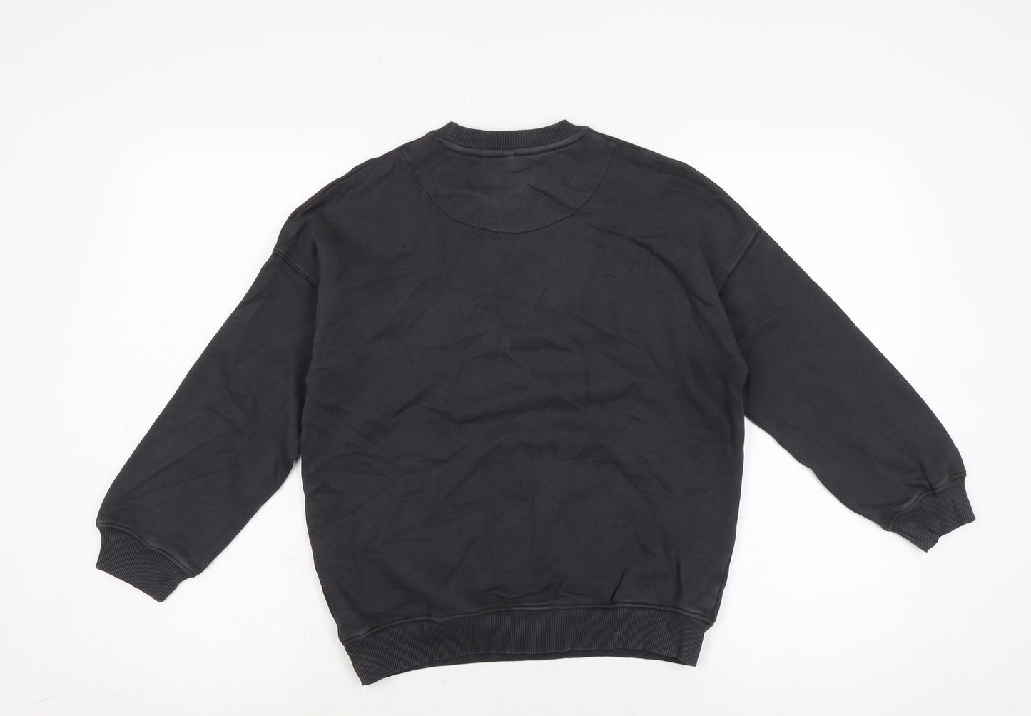 Marks and Spencer Boys Grey Houndstooth Cotton Pullover Sweatshirt Size 9-10 Years