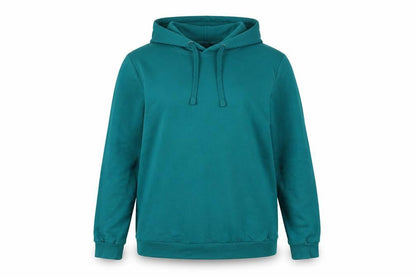 Avenue Womens Blue Cotton Pullover Hoodie Size 12