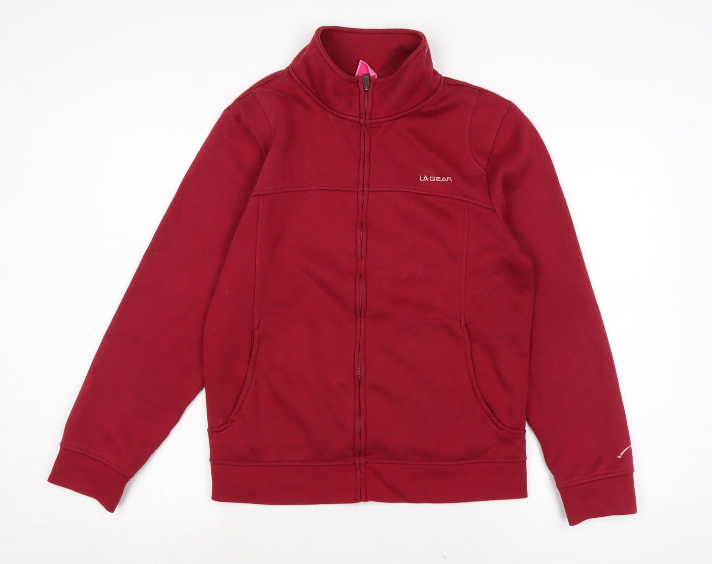 Womens UK Size 16 LA Gear Red Full Zip Sweatshirt