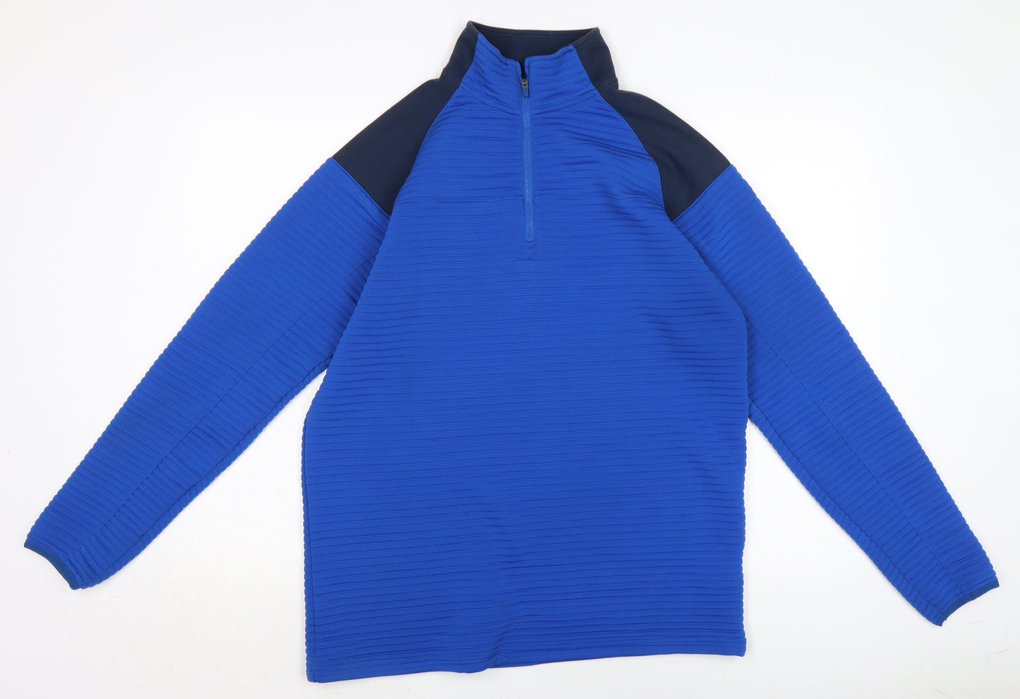 Slazenger Mens Blue Polyester Pullover Casual Size L Mock Neck