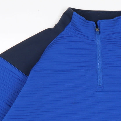Slazenger Mens Blue Polyester Pullover Casual Size L Mock Neck